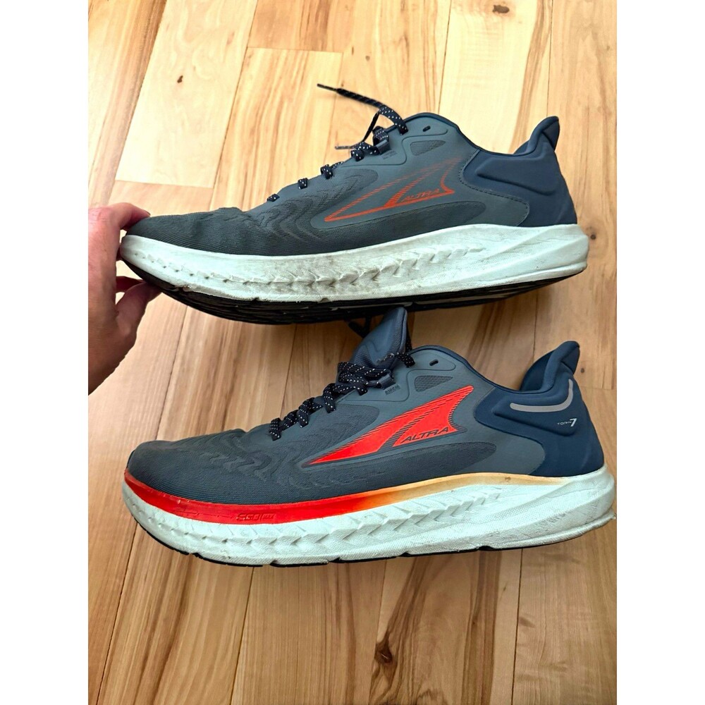 Altra Torin 7 Men’s Low Top Lace Up Running Sneaker Shoes Gray Orange White